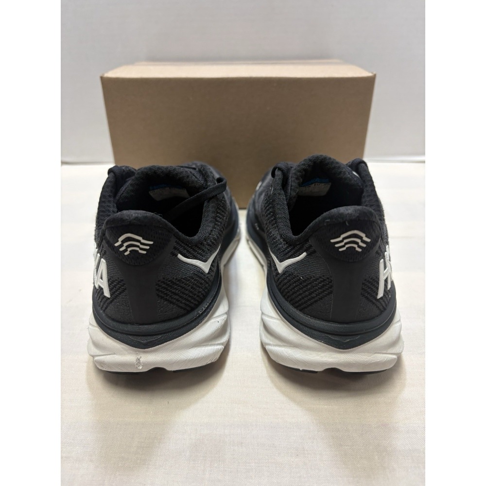 Hoka One Clifton 9 Womens Running Shoe Size 6D WIDE 1132211 BWHT Black/White - Picture 7 of 9